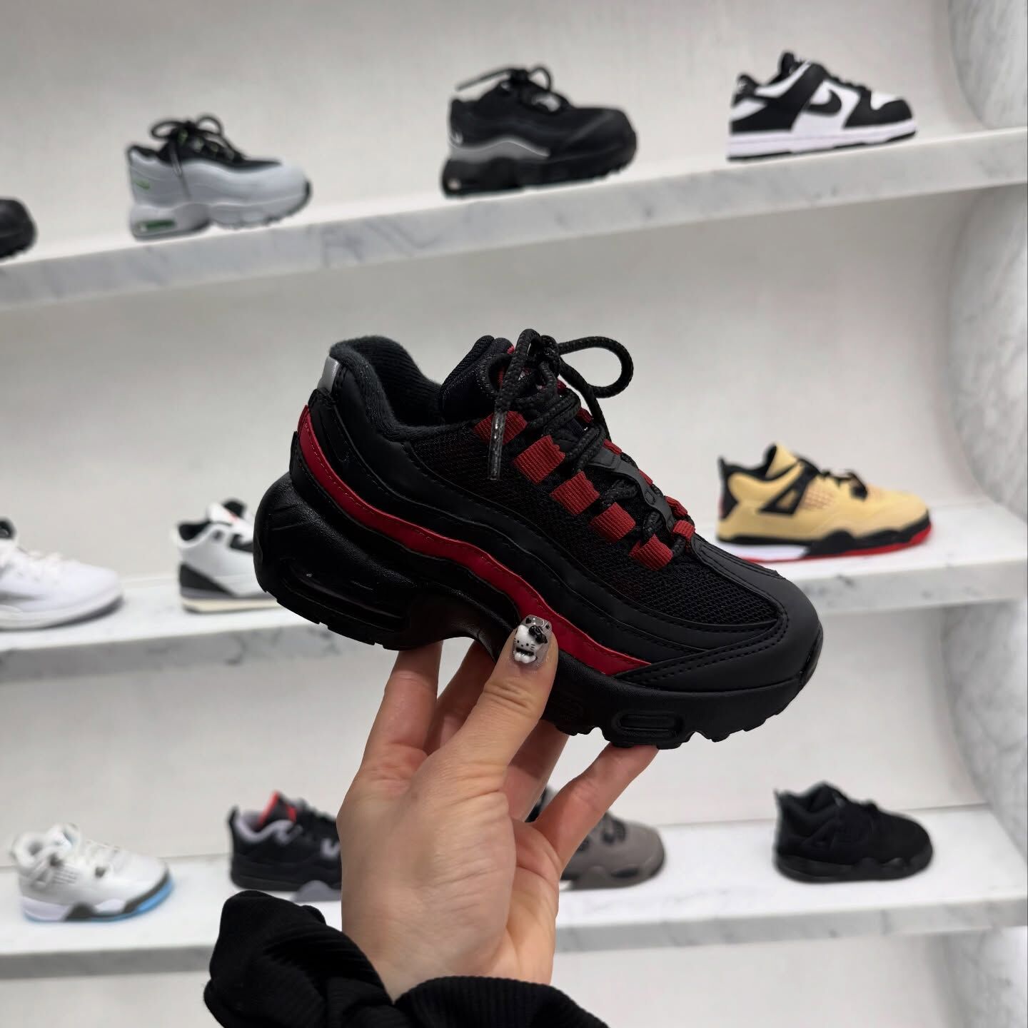 Nike Air Max 95 Recraft 日本限定 黑紅 黑色 氣墊 小童 中童 童鞋 HQ6365-015
