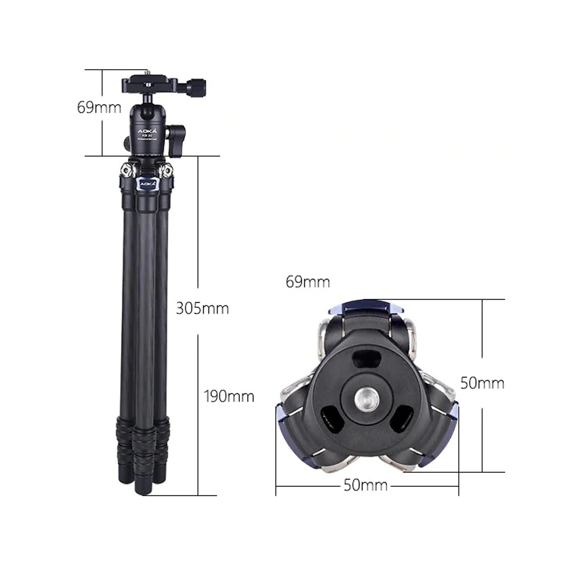 Aoka CMP163CL + KB20 碳纖維三腳架