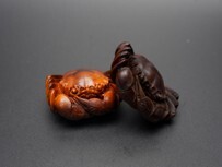 0105LH49-龍虎山DM-棗木桃木小螃蟹把件（A49)