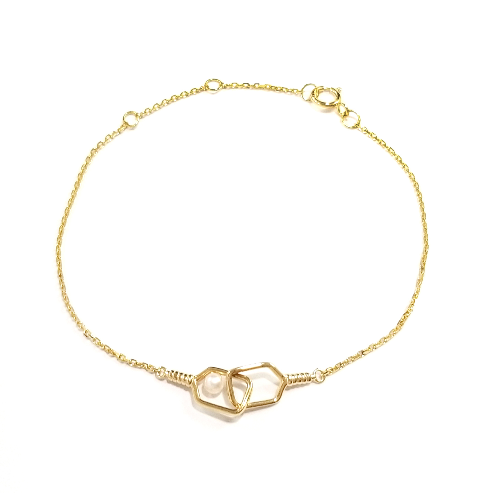 9K黃金 匹克球珍珠手鏈