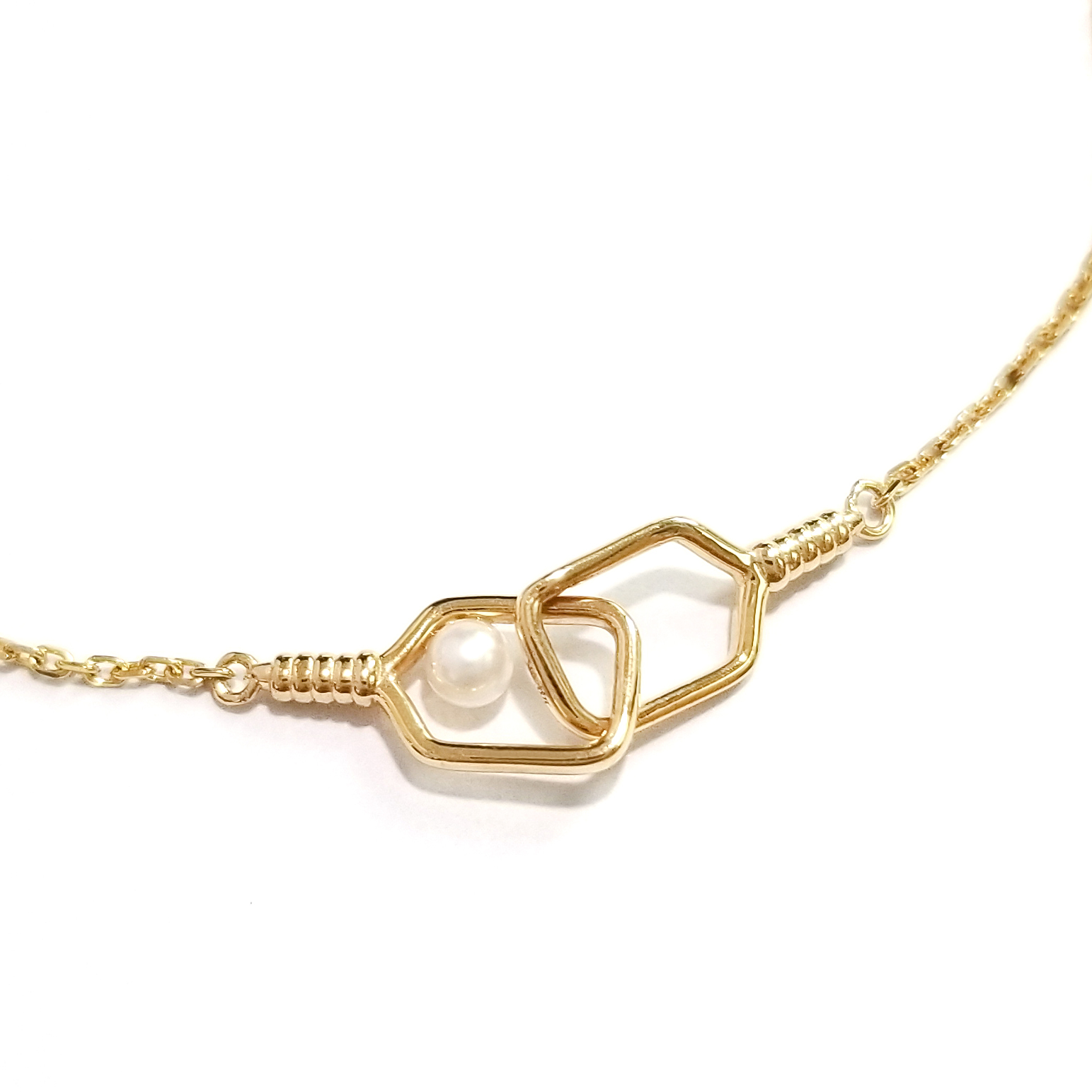 9K黃金 匹克球珍珠手鏈