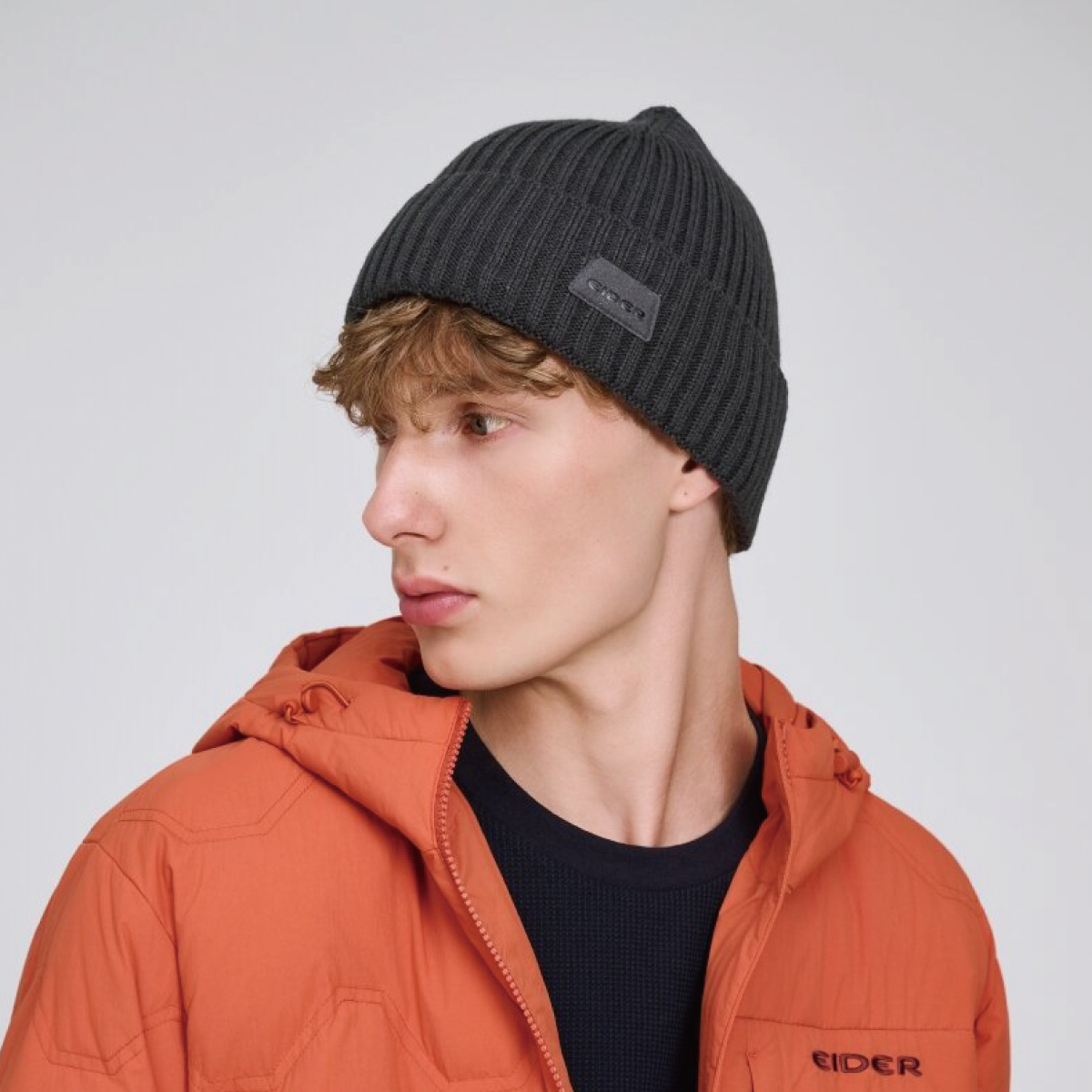 【EIDER】保暖羊毛帽/25EDUW25C46-[深碳灰、海軍藍]