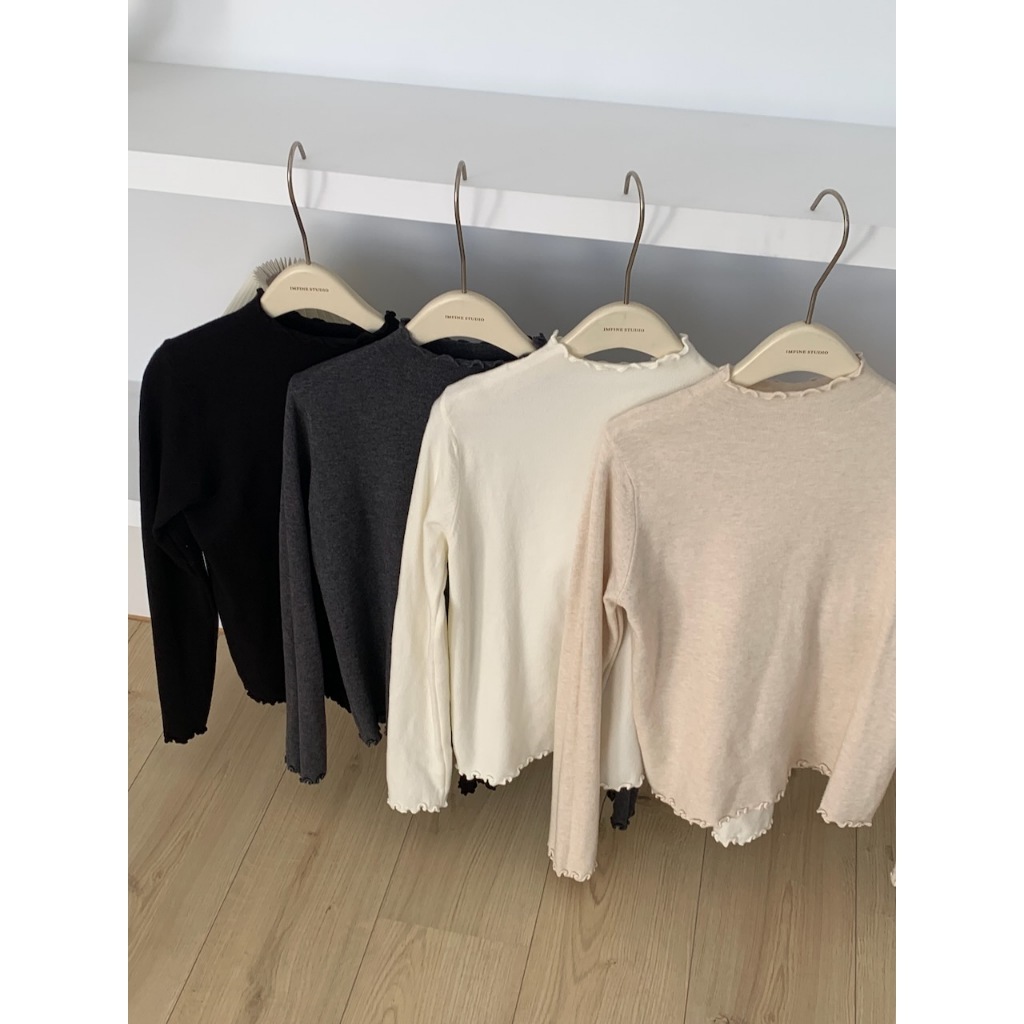 【imfine】捲捲糖霜餅 小立領合身上衣 #9856