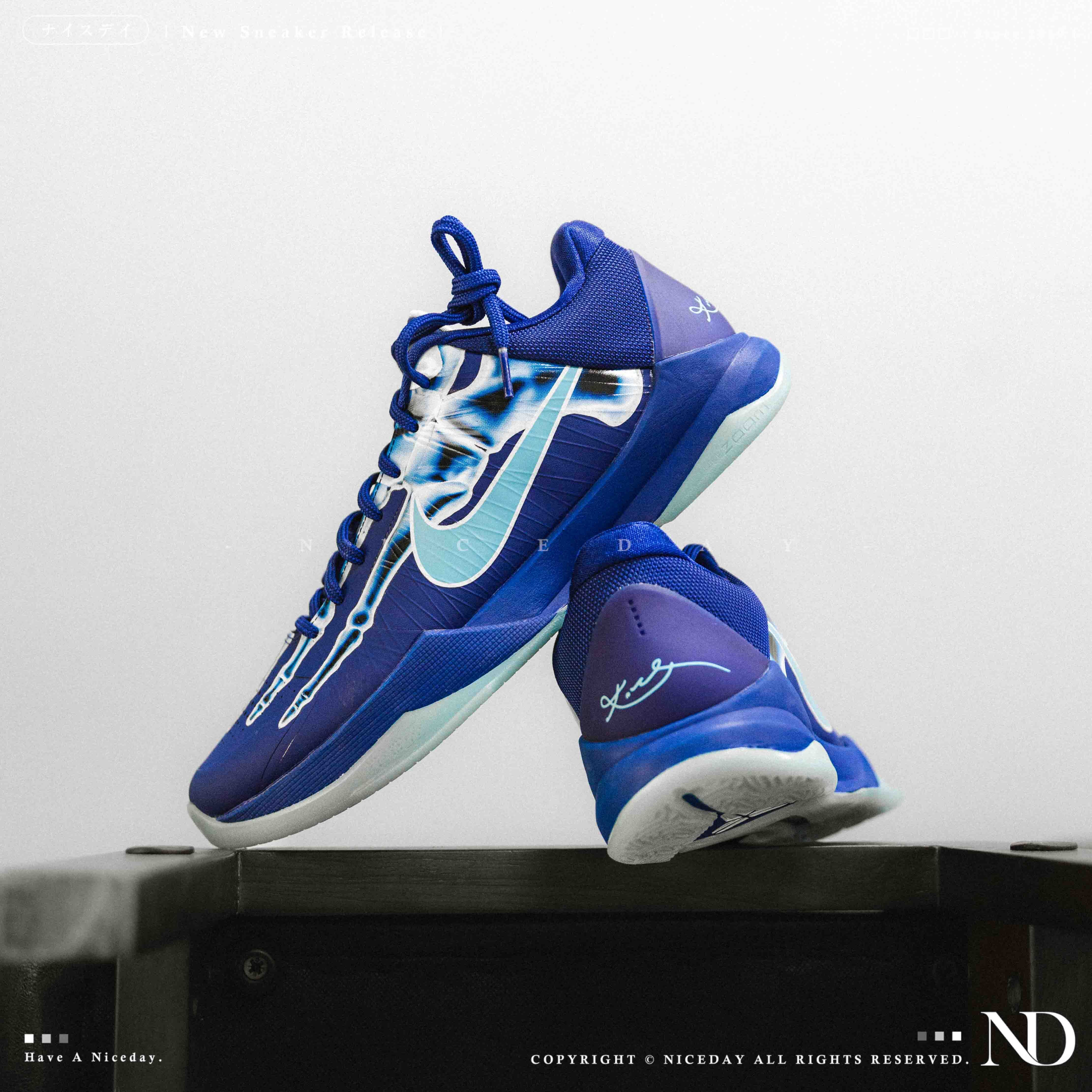 NICEDAY 代購 Nike Kobe 5 X-Ray 萬聖節 夜光 X光骨骼 柯比 5 實戰籃球鞋 HJ4303-400