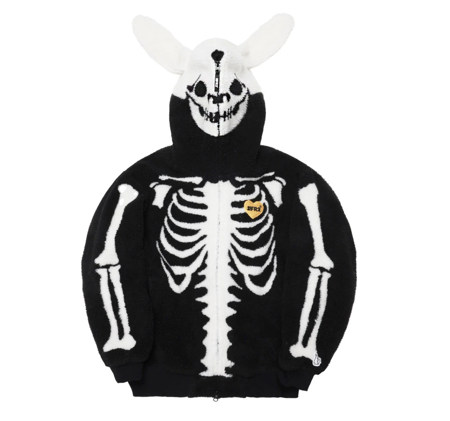 【#FR2】1月連線更新 Rabbit Skull Fleece Zip Hoodie
