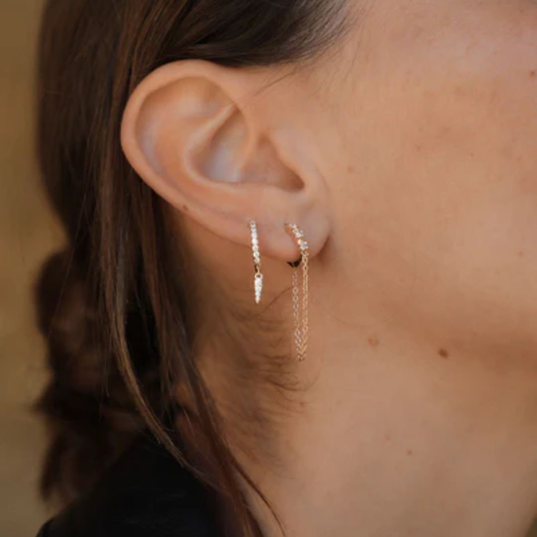 1WK0708-475 [WAEKURA] Mini Earrings Eloi Gold (A-LX-E)