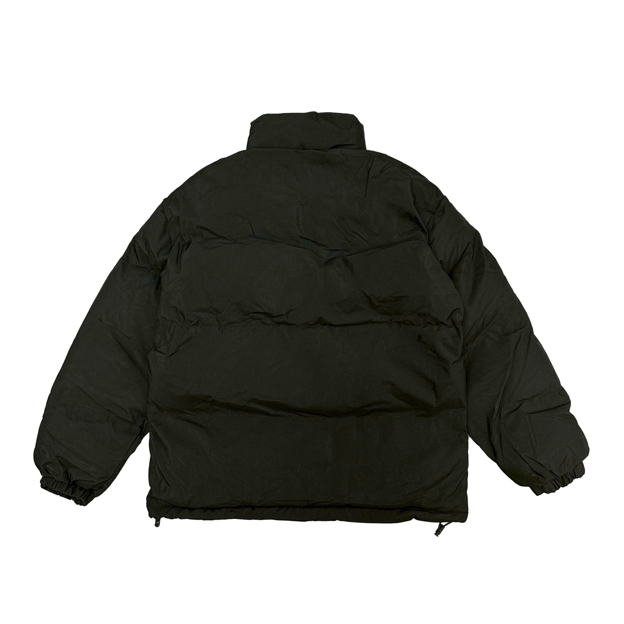 立領毛絨麵包外套-黑