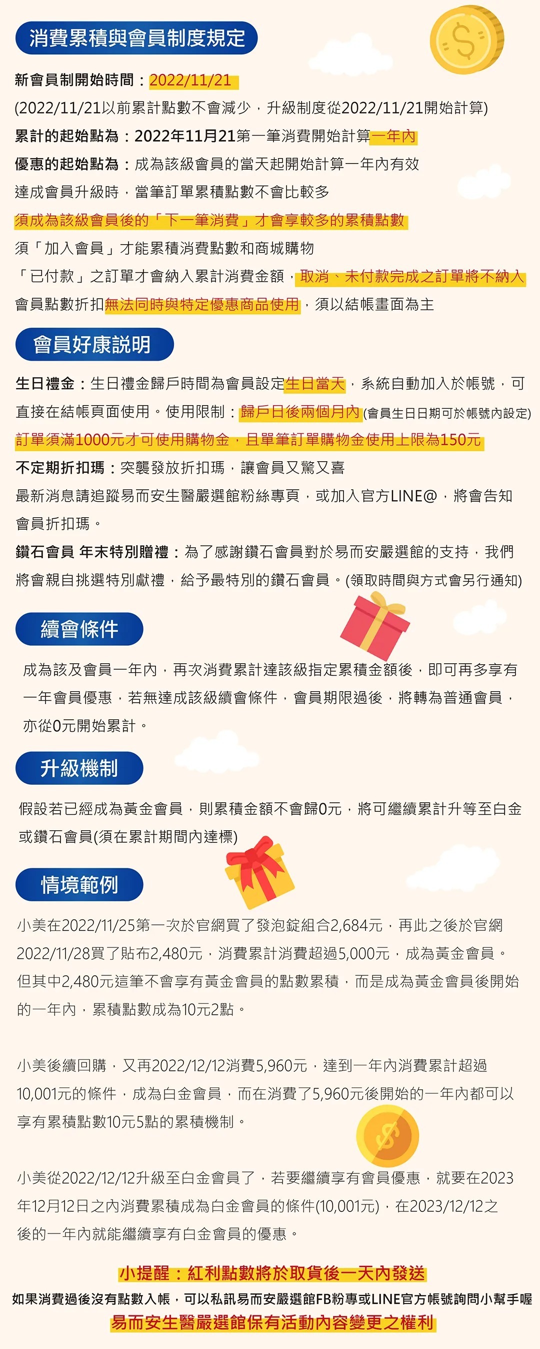 易而安生醫嚴選館會員點數