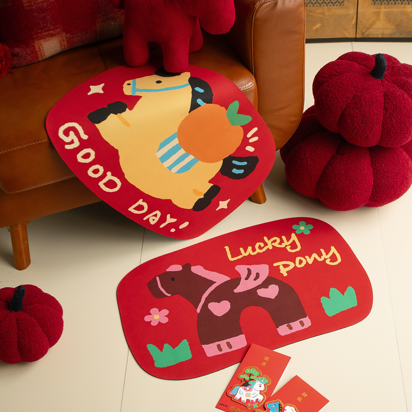 《6507》馬年吉祥話吸水地墊((硅藻泥))