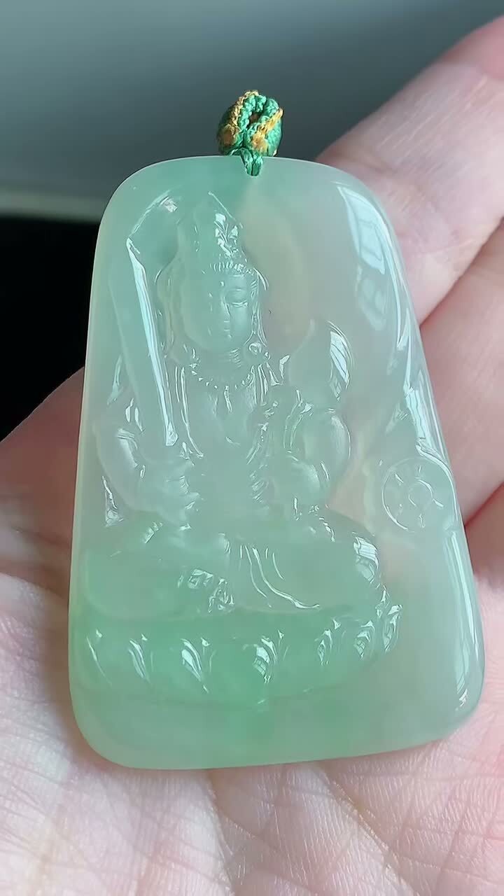 翡翠冰種虛空藏菩薩,天然翡翠A玉, 緬甸玉, Jade, Jadeite