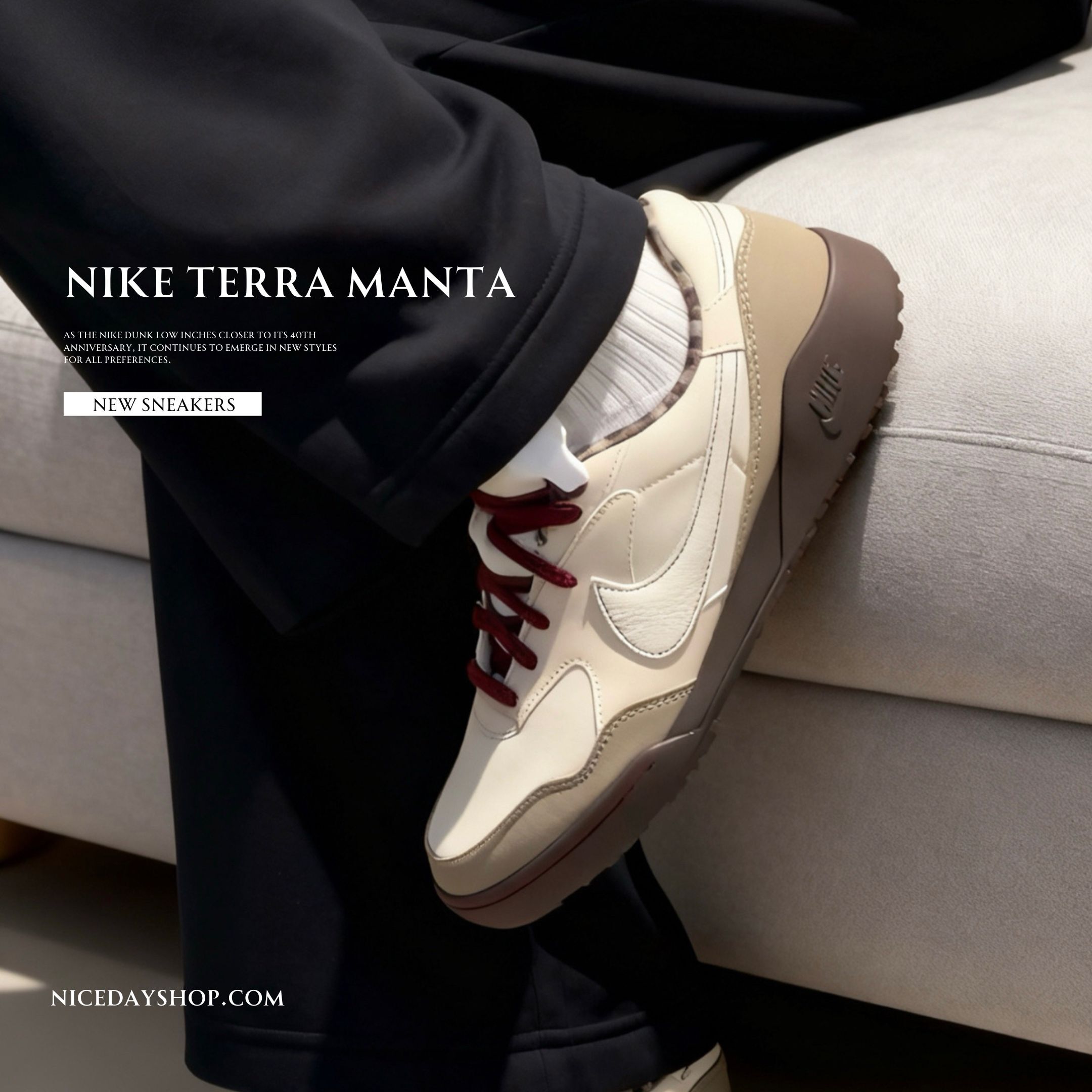 NICEDAY 代購 Nike Terra Manta 米色 米 米白 棕色 紅 復古 IM6689-202