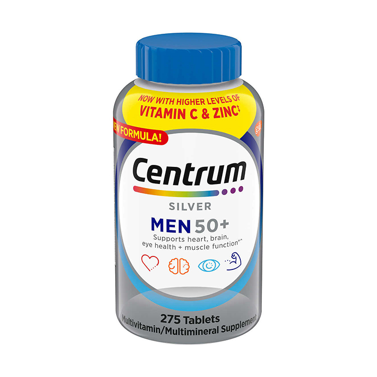 (新包裝新配方)美國Centrum 銀善存綜合維他命 (適合50歲以上男仕) , 275粒裝