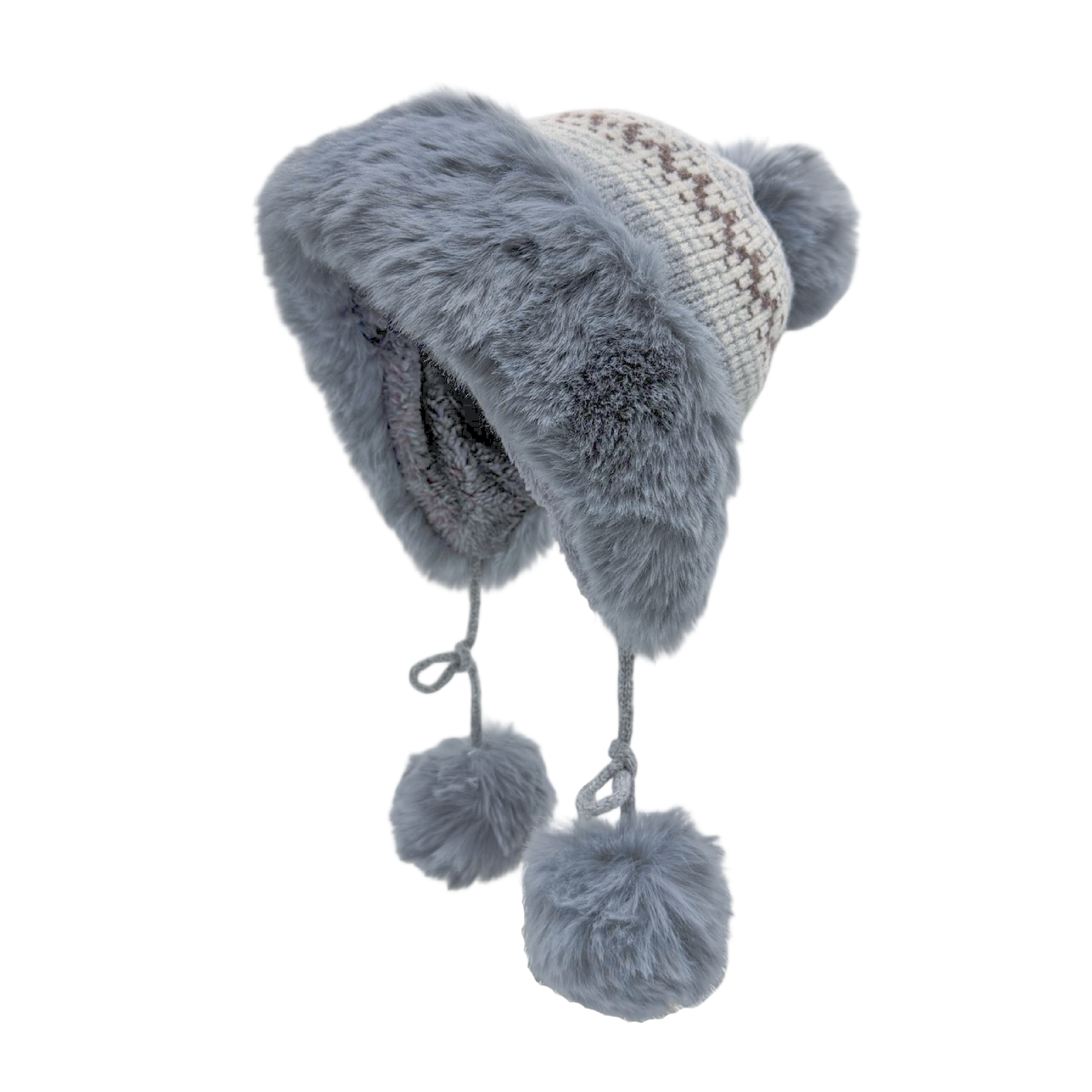 毛球編織保暖絨毛帽 女款 (2色) 41CBS16014B