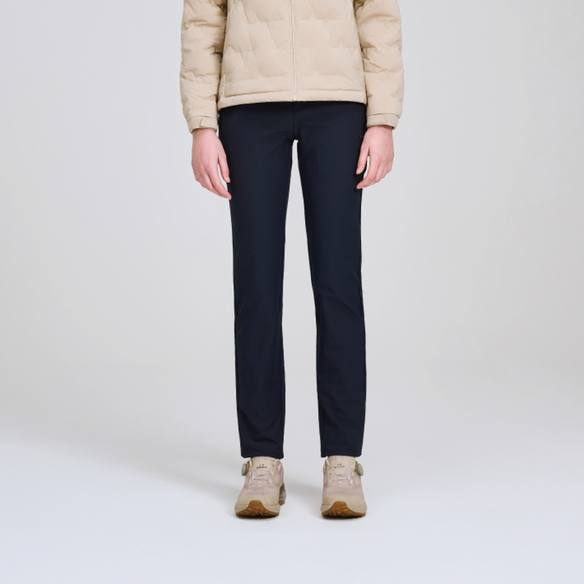 【EIDER】女刷毛保暖修身長褲/25EDWW25304-[灰卡其、海軍藍]