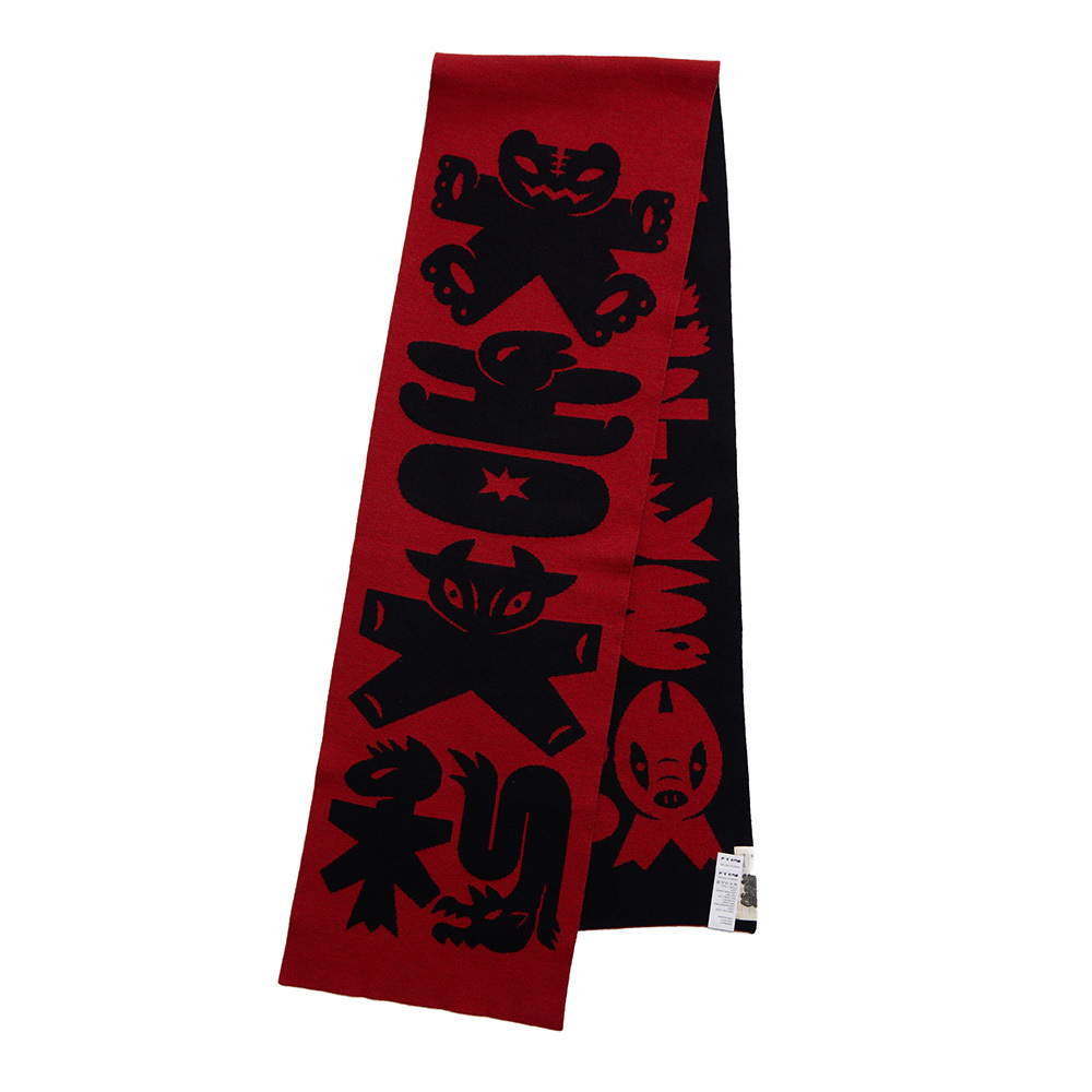 [Yu Miyama] 恭喜發財大吉大利 Wishing you prosperity and wealth! Scarf Red and Black