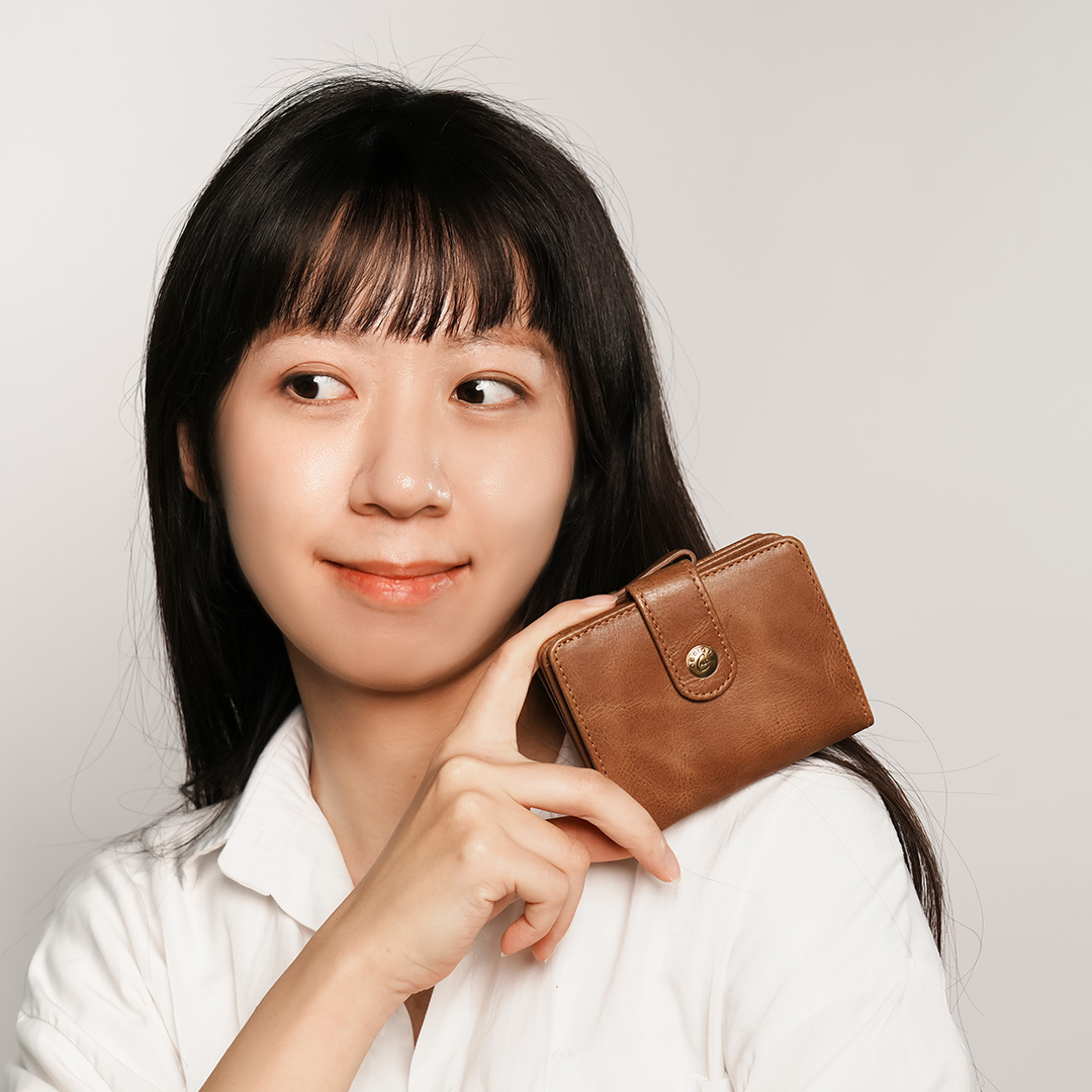 扣式小巧時尚中夾-五色(074349)