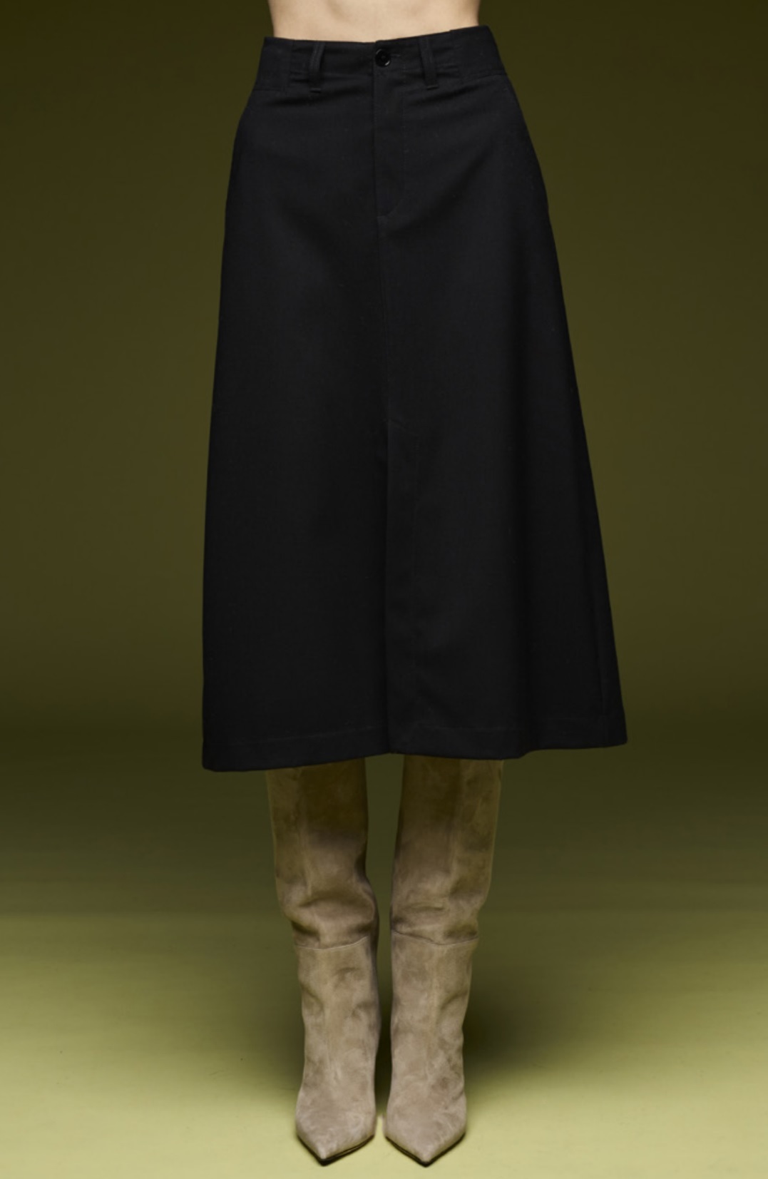 EUROPEAN 前叉A字裙