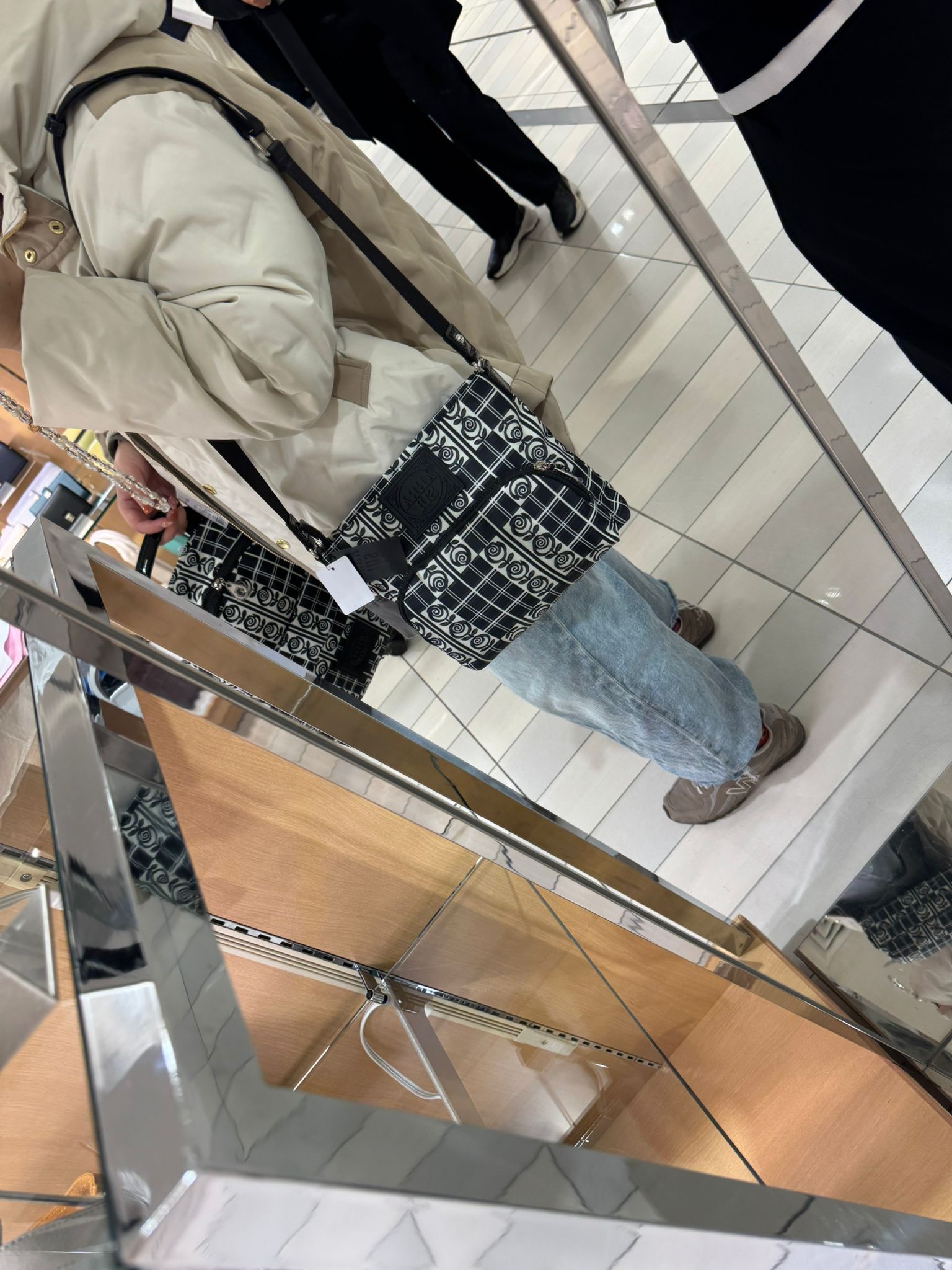 260105 Anna Sui 玫瑰格紋斜孭袋