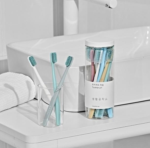 韓國 SAENGONG 生活工作所 超細軟毛牙刷 12入/盒