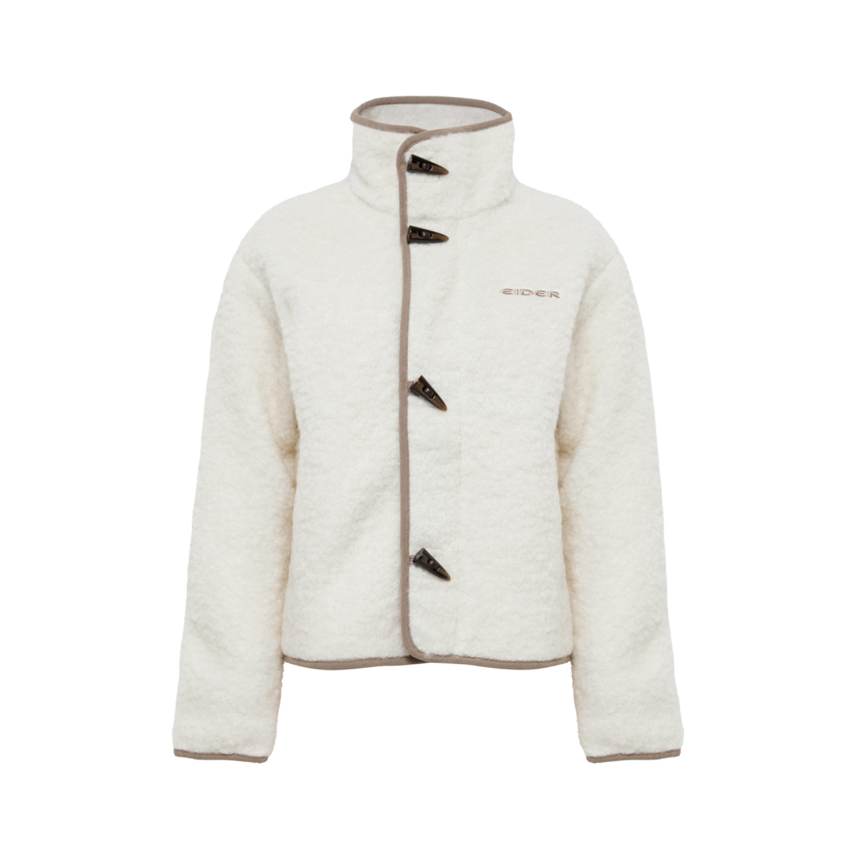 【EIDER】女羊毛保暖牛角釦外套/25EDWU25156-[灰粉、奶油白]