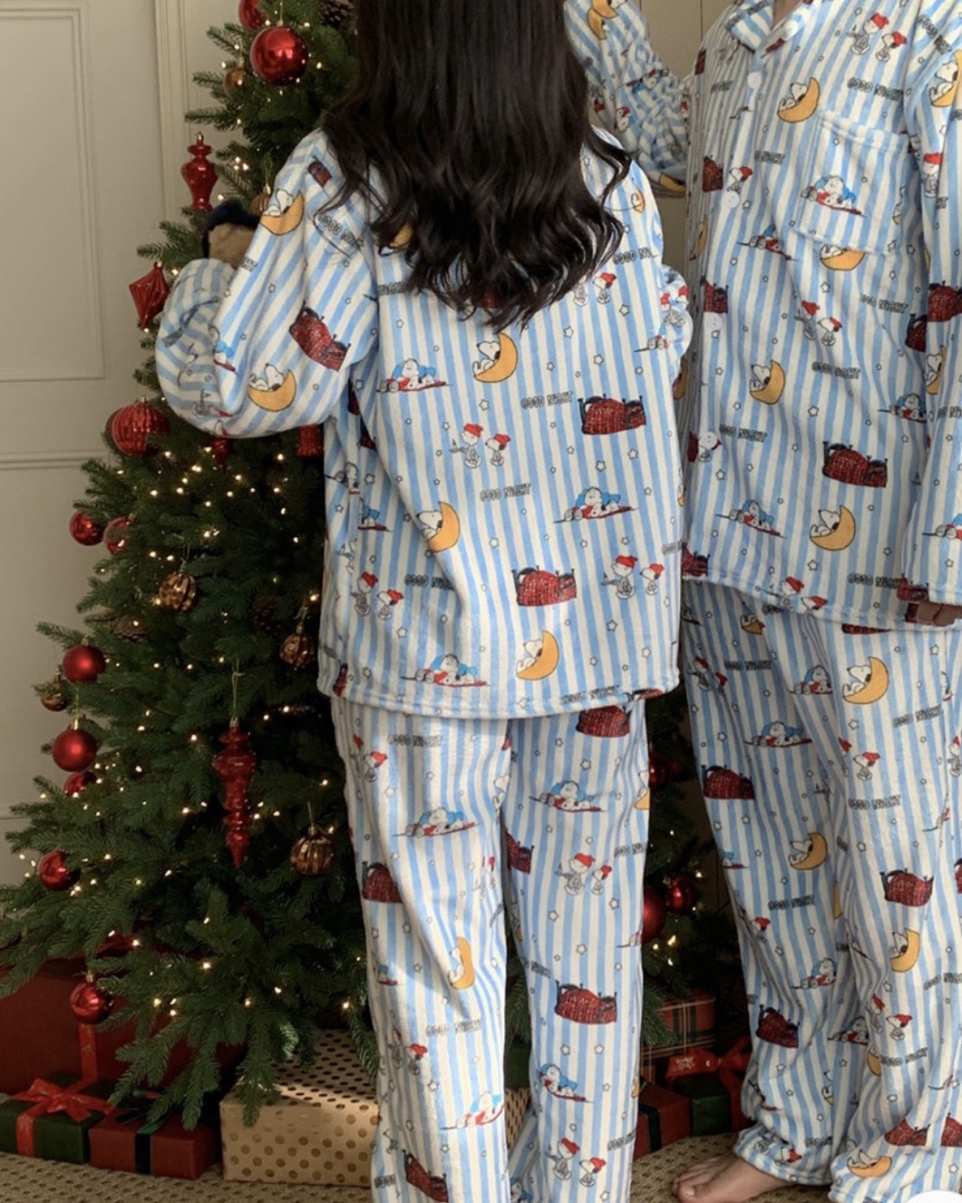 <情侶一起買!>韓國 小眾 設計師 品牌 調色盤 Snoopy 毛絨 情侶睡衣 長袖 情侶套裝