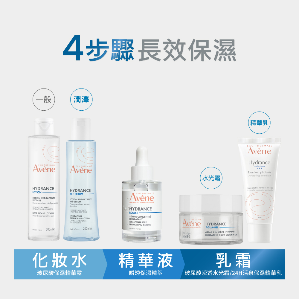 Avene雅漾玻尿酸瞬透水光霜 水光霜 能量霜 清爽保濕霜