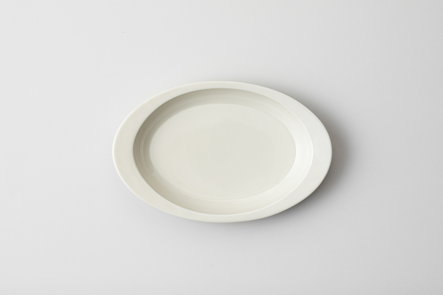 BARBAR(馬場商店)-HASAMI 橢圓盤 白