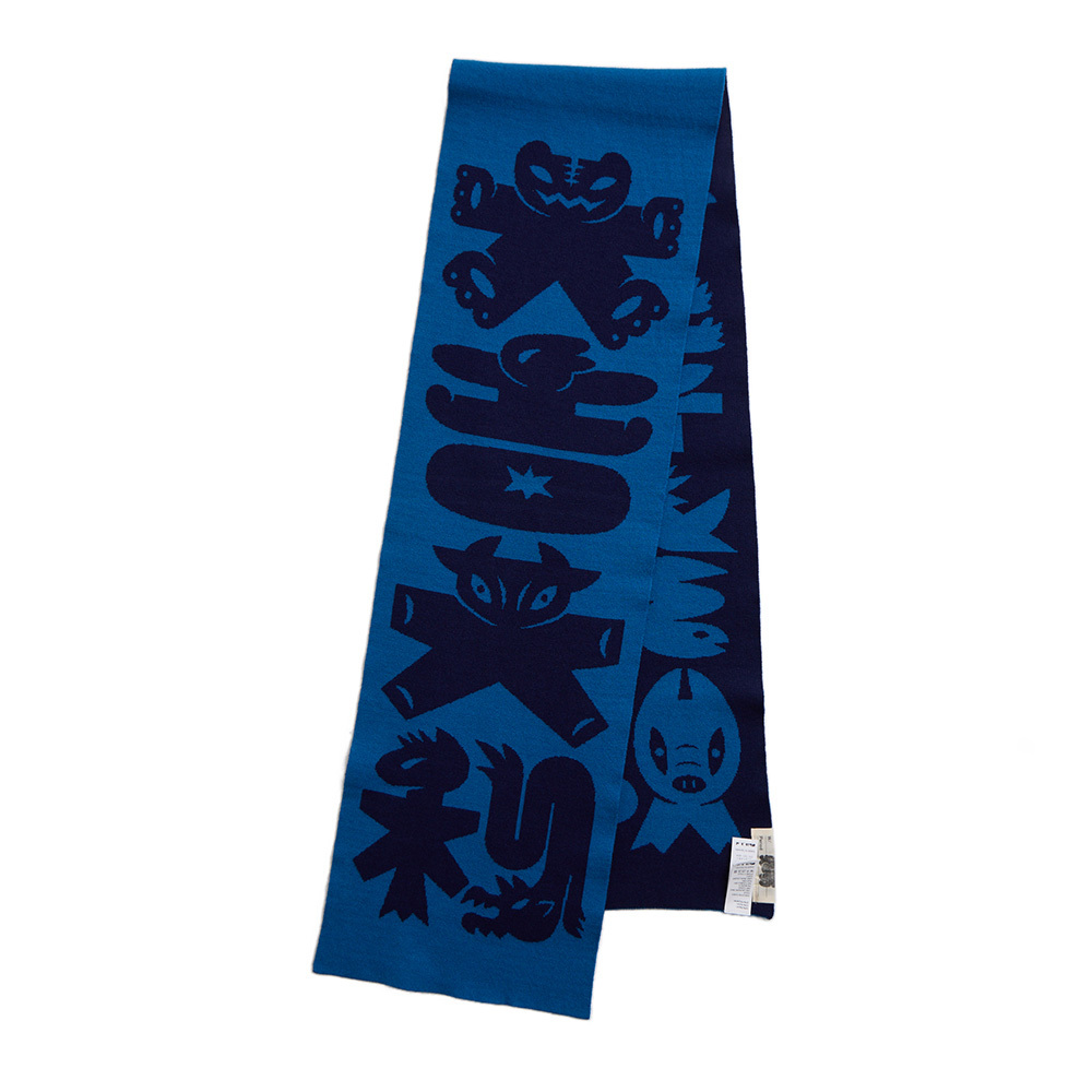 [Yu Miyama] 恭喜發財大吉大利 Wishing you prosperity and wealth! Scarf Blue