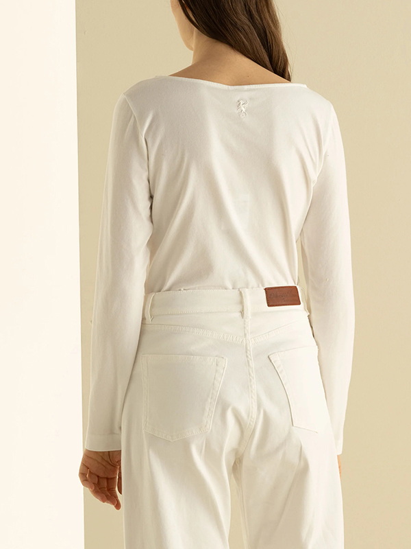 EUROPEAN 大圓領棉T(白)