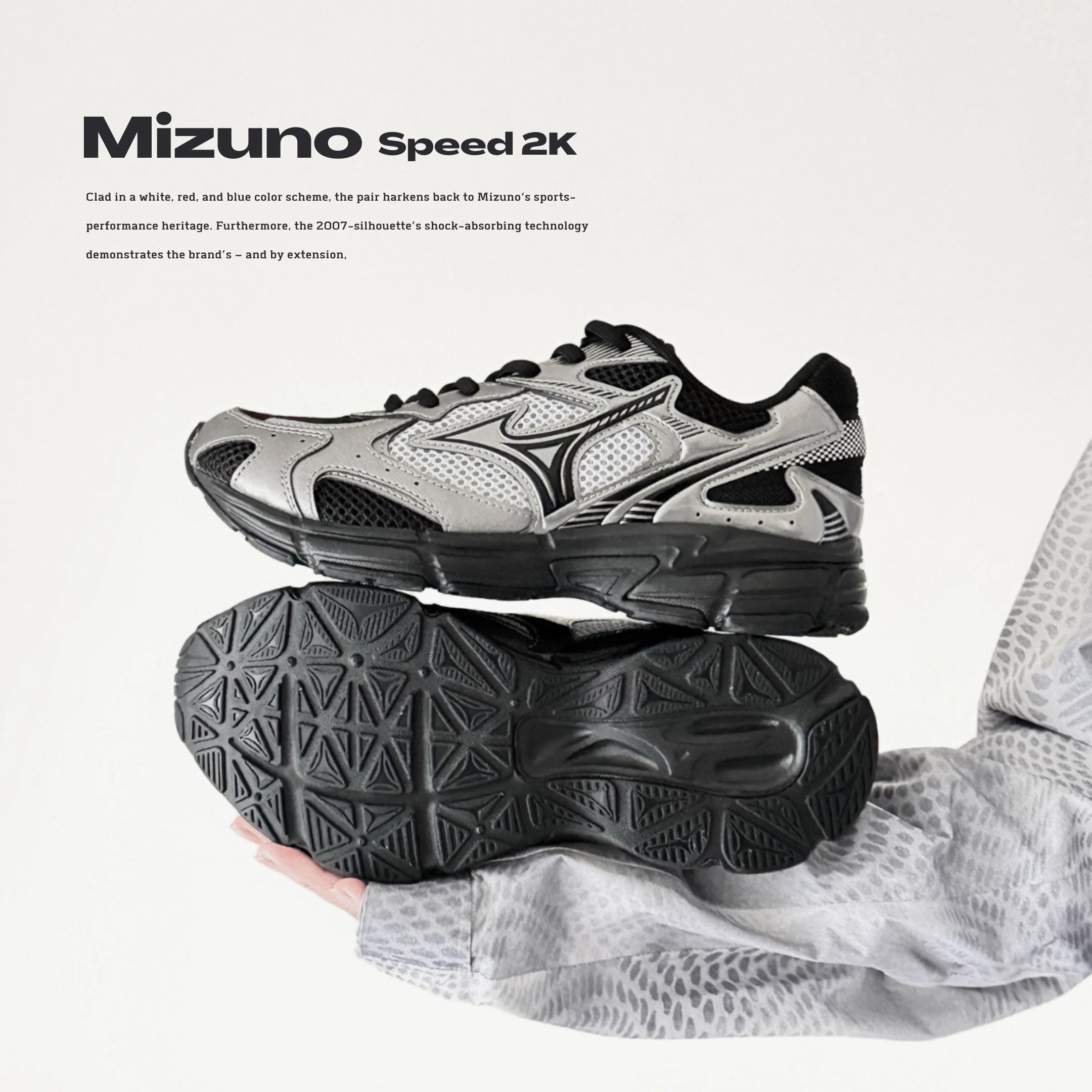 NICEDAY 代購 MIZUNO Speed 2K 液態銀 黑 未來 金屬感 銀黑 Y2K D1GH252908