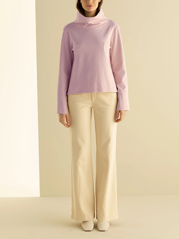 EUROPEAN 寬立領上衣(淺粉)