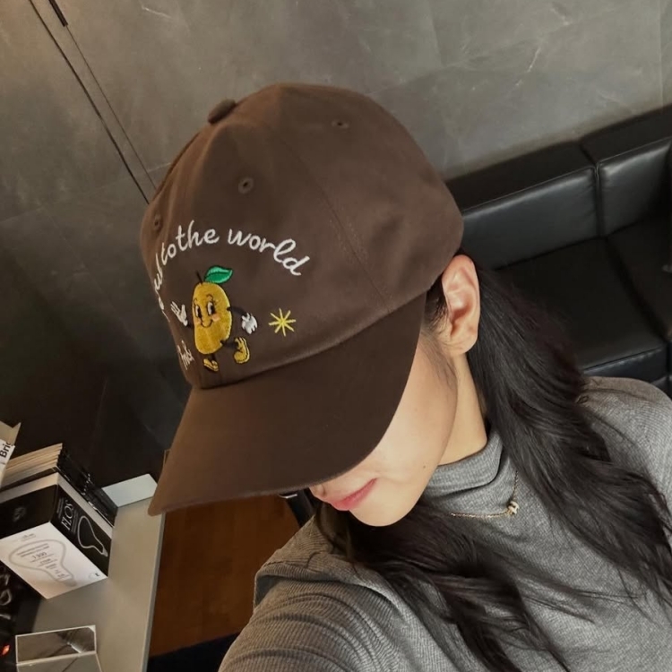 韓國 fru& 水果家族美式復古老帽 芒果 可可