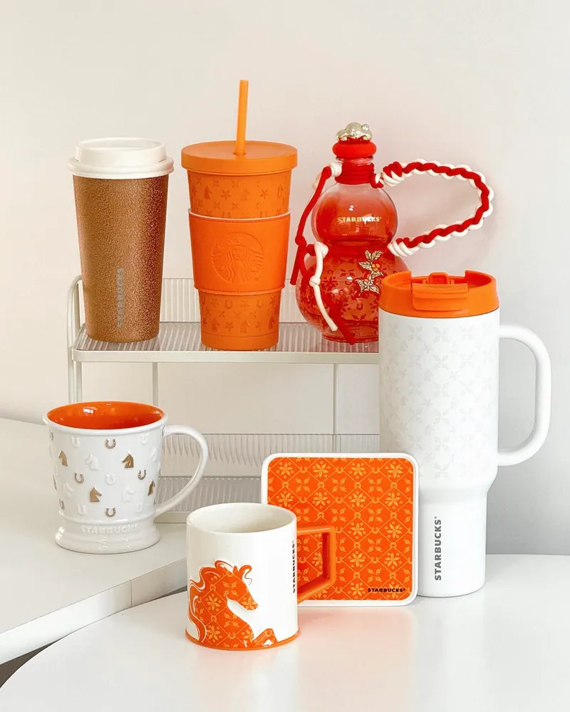 STARBUCKS 星巴克 2026 馬年限定 駿躍星程 愛馬橙 橘色 不銹鋼杯 保溫杯 隨行杯 手拿杯 馬克杯 水杯