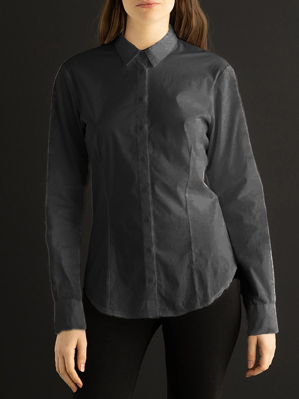 EUROPEAN 收腰襯衫(深灰)