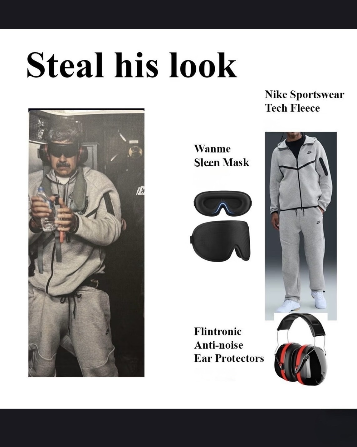 <委內瑞拉總統同款>Nike Tech Fleece 灰色 外套 長褲 棉褲 馬杜洛