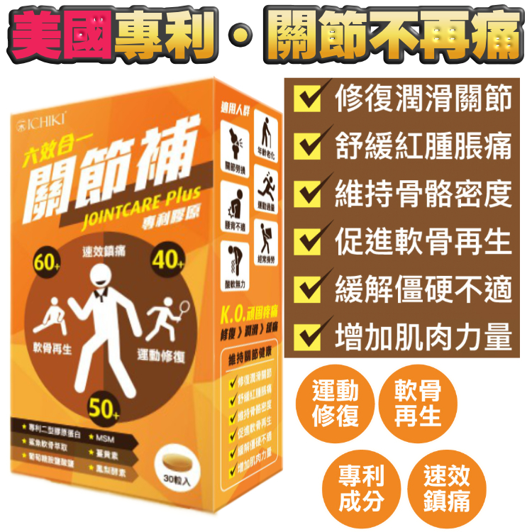 【2盒只需 $456】關節補— 專利骨膠原、修復、軟骨再生、速效緩解關節僵硬不適）