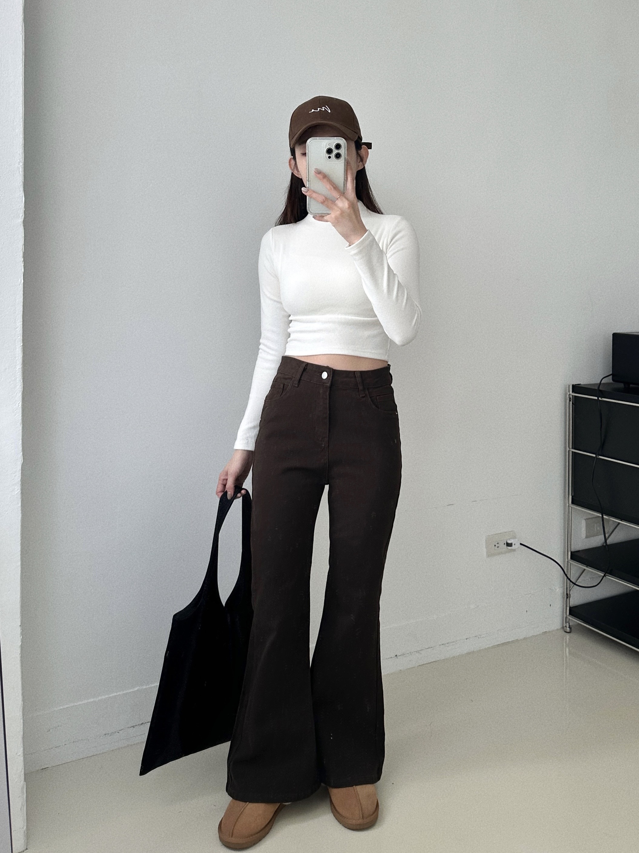 推！長腿妹妹都要買這件喇叭彈性牛仔褲