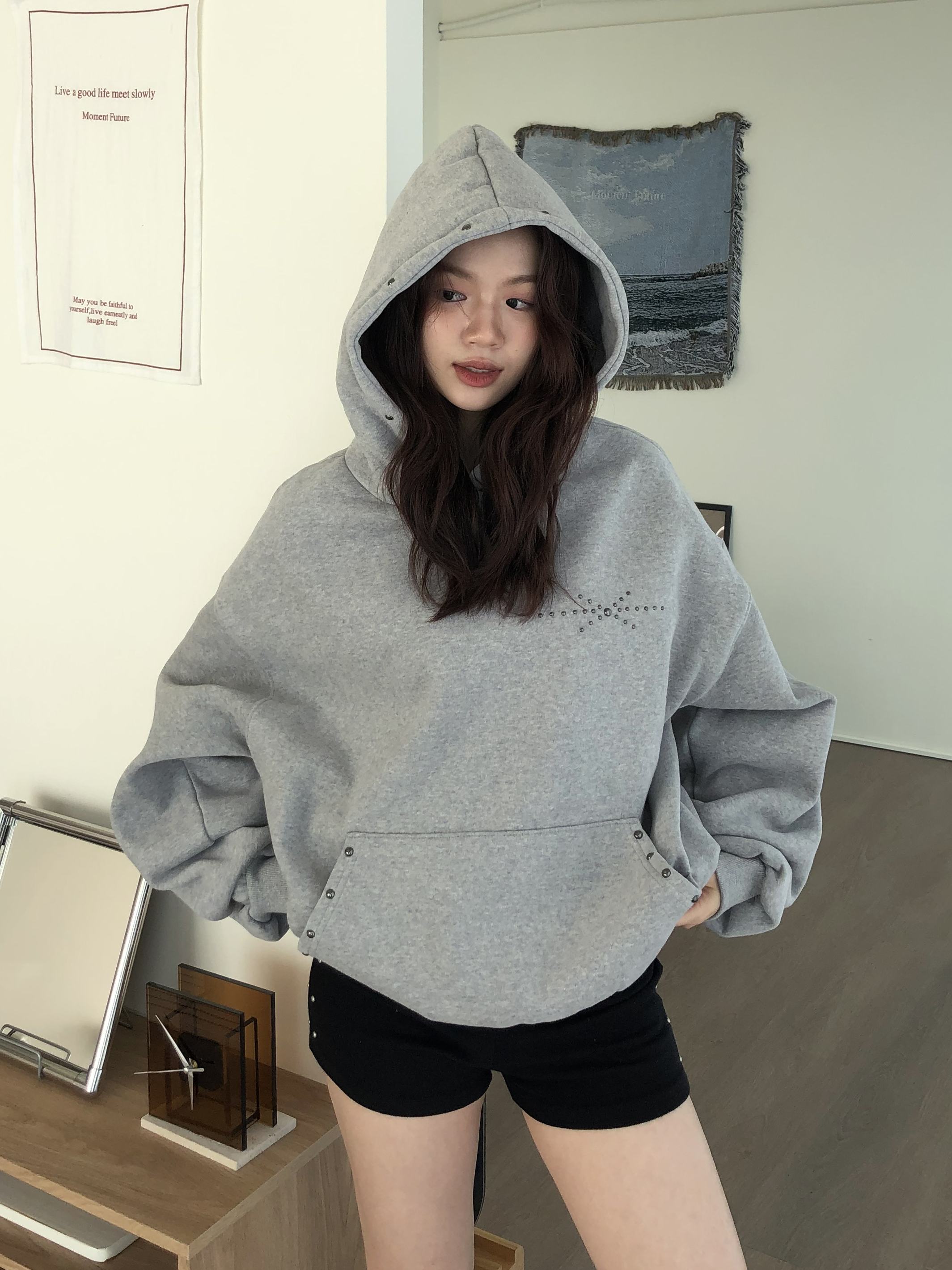 Stud Point Set-Hoodie #帽T