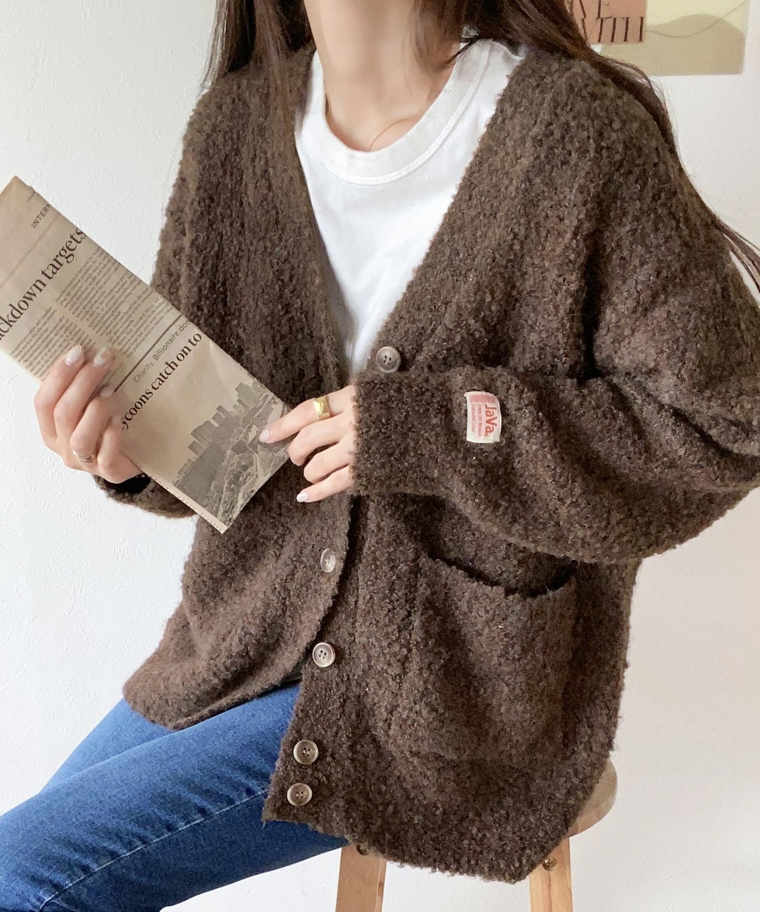 🇯🇵 日系品牌 JAVA V領 排扣 針織衫 開襟衫 針織外套 / 預購