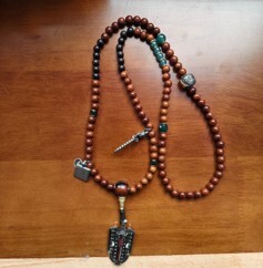 0105LH119-龍虎山DM-雷擊棗木陰陽雌雄劍108子（A119）