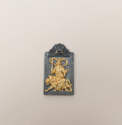 0105LH120-龍虎山DM-銀鍍金趙公明財神吊墜（A120）