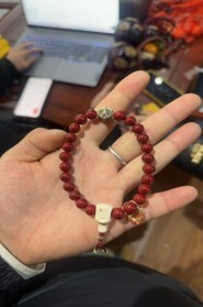 0105LH124-龍虎山DM-硃砂供星月菩提搭配轉運珠（A124）