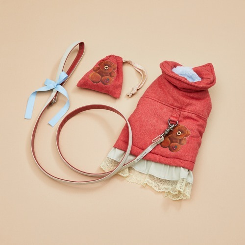 Louisdog 櫻桃紅蝴蝶結牽繩