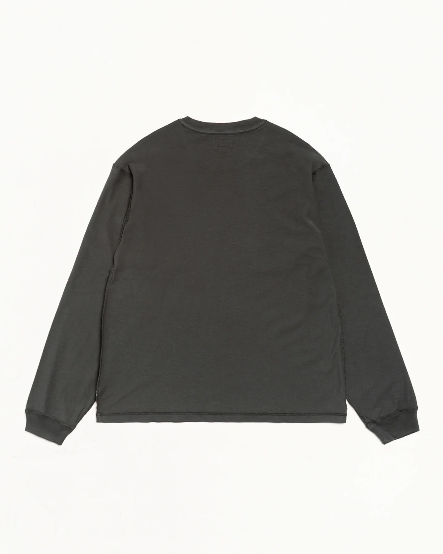 STUSSY LAZY LS TEE 復古黑 反車縫線 薄長Tee
