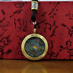 0105LH145-龍虎山DM-開元通寶招財符吊墜（A145）