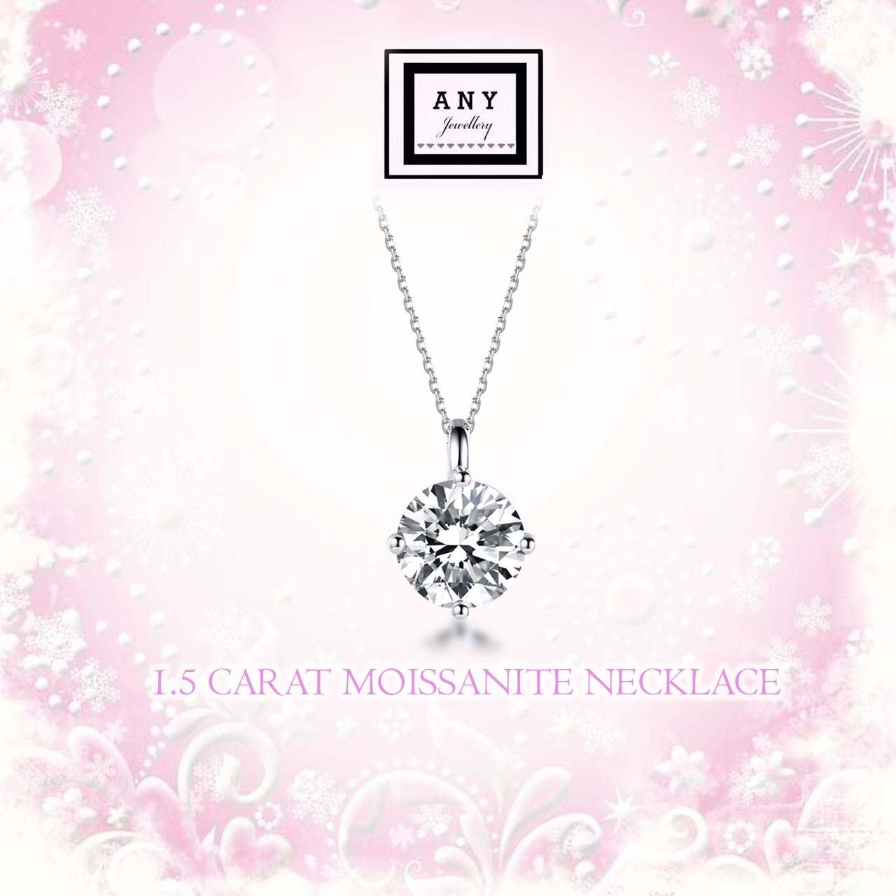 OB072 ANY 1.5 Carat Round Necklace