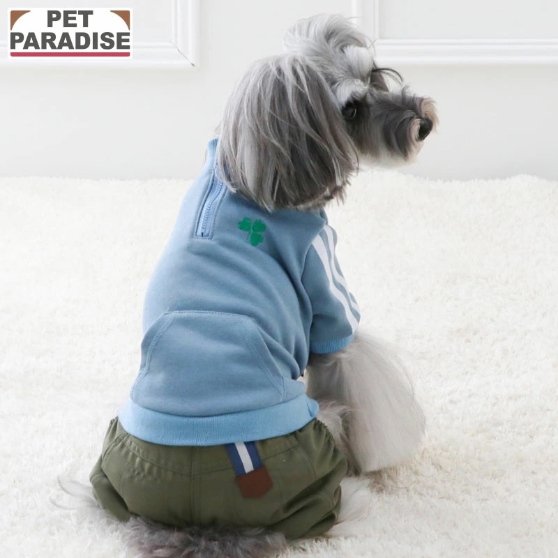 【Pet Paradise】Sweatshirt Romper - Blue <633-41531>