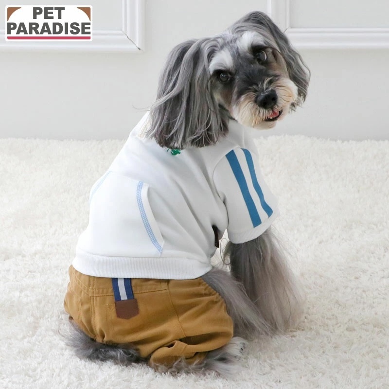 【Pet Paradise】Sweatshirt Romper - White <633-41532>