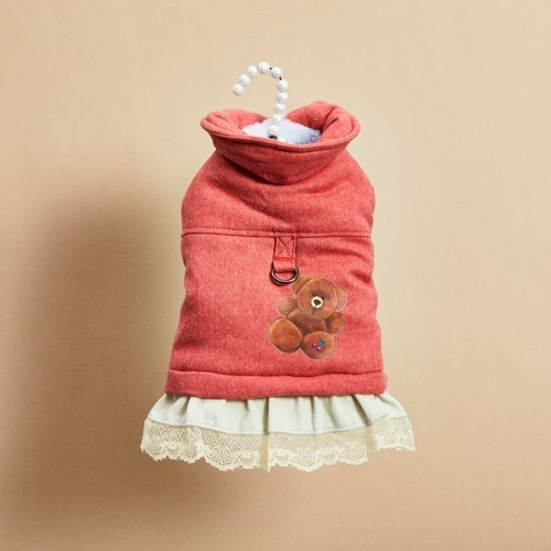 Louisdog 櫻桃紅泰迪散步夾克