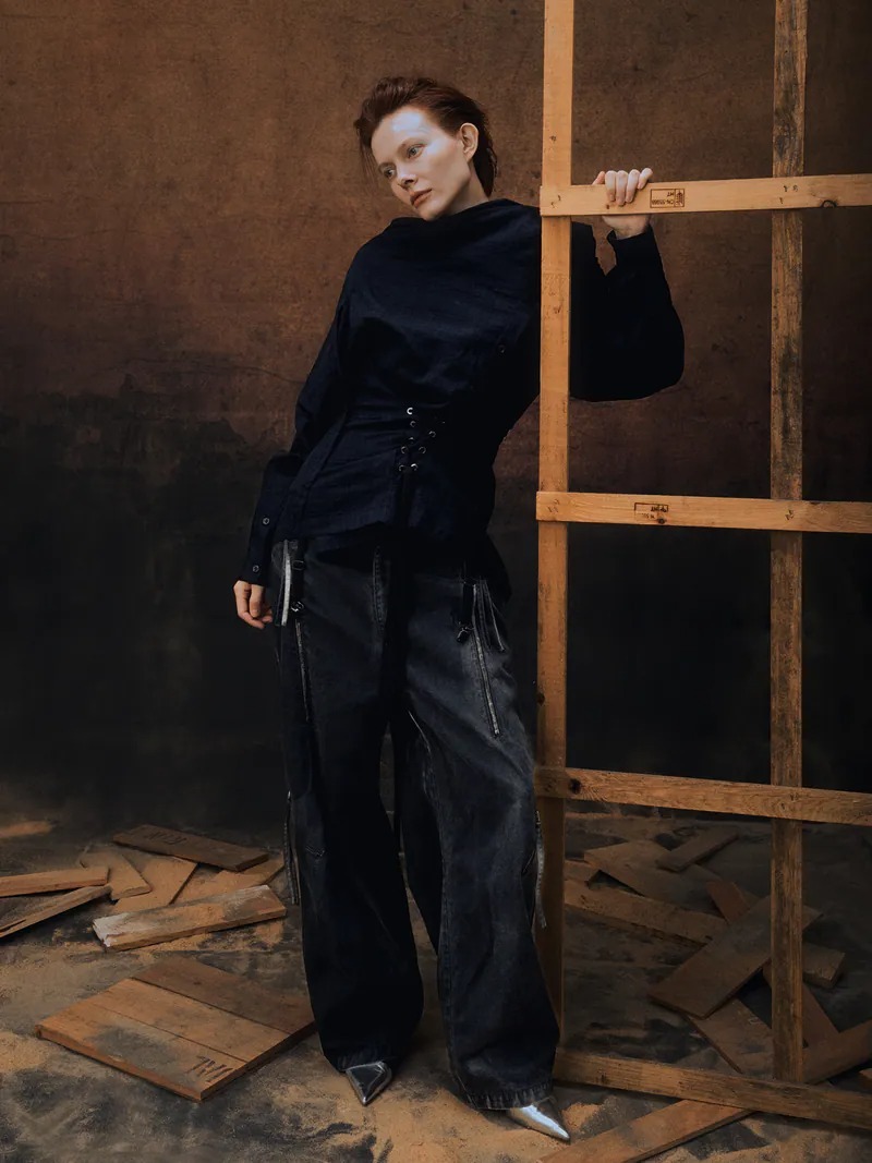 Enclave｜Flat Cut Long-Sleeves “Drift” Shirt (Black)